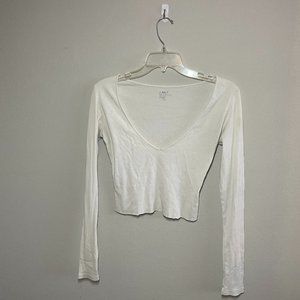 John Galt (Brandy Melville) white scoop neck tee